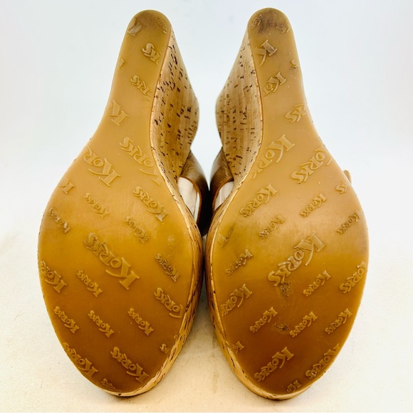 Korks Kork-Ease Metallic Rose Gold Leather Holly Platform Wedges, size 9 40.5 - Picture 11 of 13